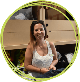 Harriet, a volunteer at Falmouth Shop